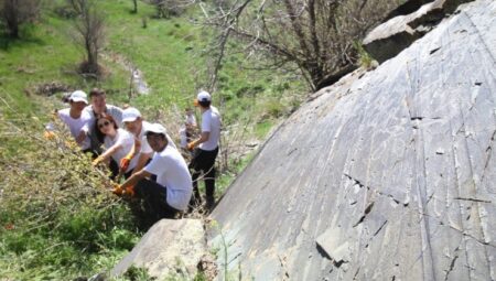 Kazakistan çevre gönüllüleri Bronz Çağı petroglifleri keşfetti