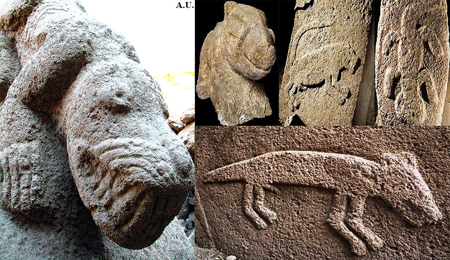 Göbeklitepe hayvan kabartmaları kolaj
