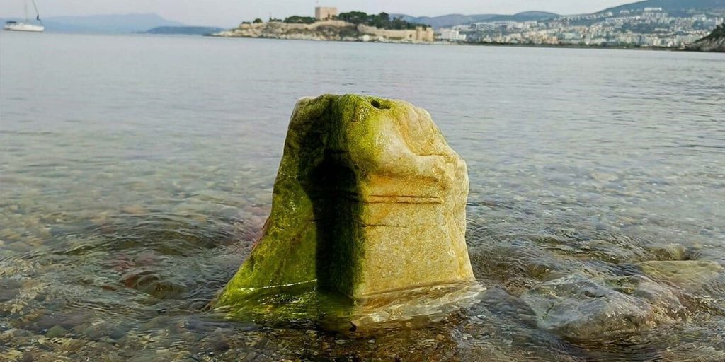 Sular çekilince Kuşadası’nda ortaya çıktı: Apar topar Aydın Müzesi’ne taşındı